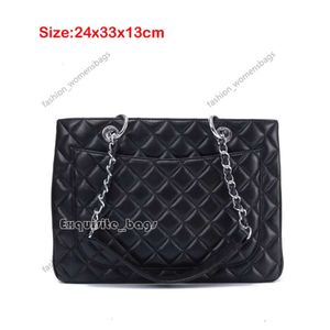 Top 5A Designer boodschappentas ketting zwarte dames cross body handtas caviar echt lederen schapenvacht klassieke klep vrouw computer portemonnees luxe luxe