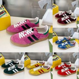 Top 10A Kwaliteit Casual schoenen Brandontwerper Luxe Velvet Patchwork Print Striped Vintage Collaboration Heren Womens Size36-45