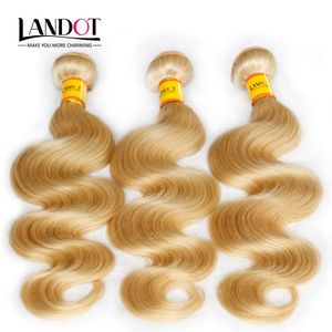 Bleach Blonde Kleur 613 Virgin Hair Extensions Maleisische Body Wave Haar Weefs Maleisisch Menselijk Haar Weave Bundels Tangle Gratis Kunnen worden geverfd