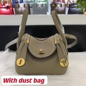 Top 7A Mini 19cm Sacs à bandoulière Togo Or / Argent Matériel Clémence Cuir de vachette Lady Etoupe 2 Zipper Mode Sacs à main à bandoulière