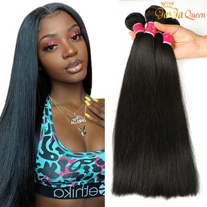 Vison Brésilien Droit Cheveux Humains 3 Bundles Brésiliens Vierge Cheveux Raides 100% Non Transformés Brésiliens Raides Cheveux Weave Bundles