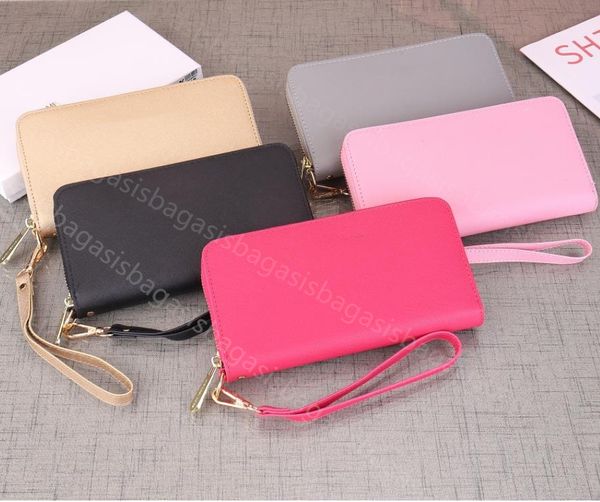 Cartera para hombre, carteras de diseñador para mujer, tarjetero, rosa, negro, clip para dinero, lindas carteras finas con cremallera, bolso de lujo de cuero quatliy, carteras personalizadas para hombre, soporte para pasaporte