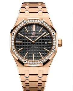 Los relojes para parejas más vendidos de moda AAA están hechos de acero inoxidable importado de alta calidad, cuarzo, elegante mesa de diamantes noble para mujer, resistente al agua hasta 50 metros.