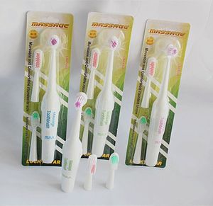 Spazzolino elettrico per denti sbiancanti di nuova qualità di arrivo con 2 spazzolini extra per testine per adulti / bambini