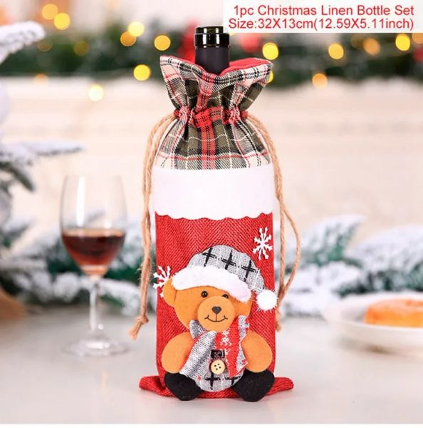 Top All-Match Christmas Decoration Santa Claus Bottle Bottle Ornnaments Feliz año nuevo decoración de Navidad