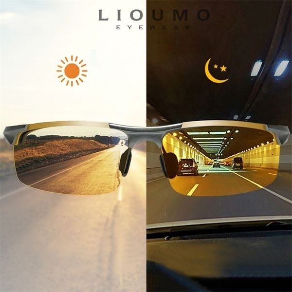 Lunettes de Vision nocturne antiéblouissantes pour hommes, lunettes de soleil polarisées pochromiques pour la conduite, zonnebril heren 220725