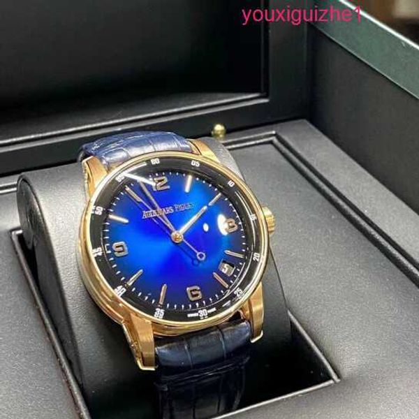 Top AP Montre-bracelet 15210OR Nouvelle série CODE 11.59 Le plus beau cadran bleu dégradé Or rose 18 carats