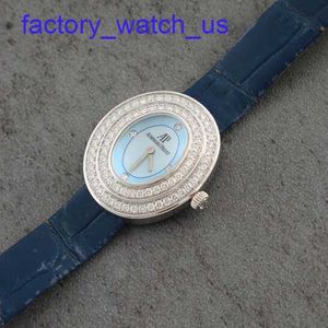 Top AP Wrist Watch 67395BC Femme Plaque bleue claire Original Diamond 18K White Gol Quartz Womens Watch