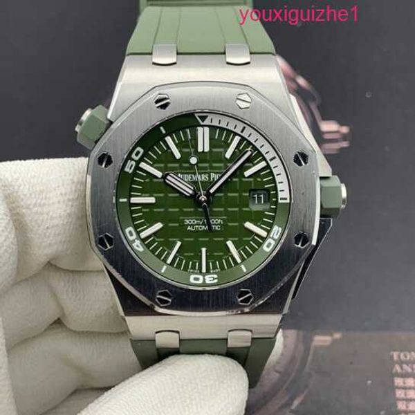 Top AP Montre-bracelet Royal Oak Offshore 42 mm Affichage du calendrier Blanc Noir Vert Jaune Couleur Disque Automatique Mécanique Précision Acier Mode Sport Montre pour homme