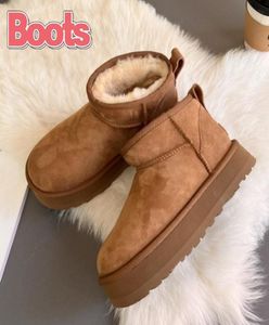 Top Australia Classic Ultra Mini Boots Boots Boots Snow Boot Women Chaussures Chaussures Black Charcoal Brown Sheepskin Shearling Refort Wi6278233