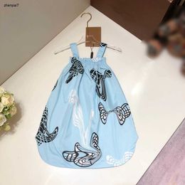 Top bébé Camisole Jupe princesse robe robes de fille taille 100-160 cm pour enfants vêtements de créateur ours motif imprime