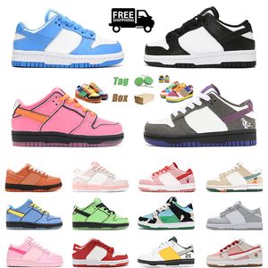 Top bébé gamin baskets Designer Chaussures décontractées garçon Girls Trainers pour enfants Panda Black blanc orange homard fruité Pebble Strangelove Kids Platform Sneakers 24-35 Gai