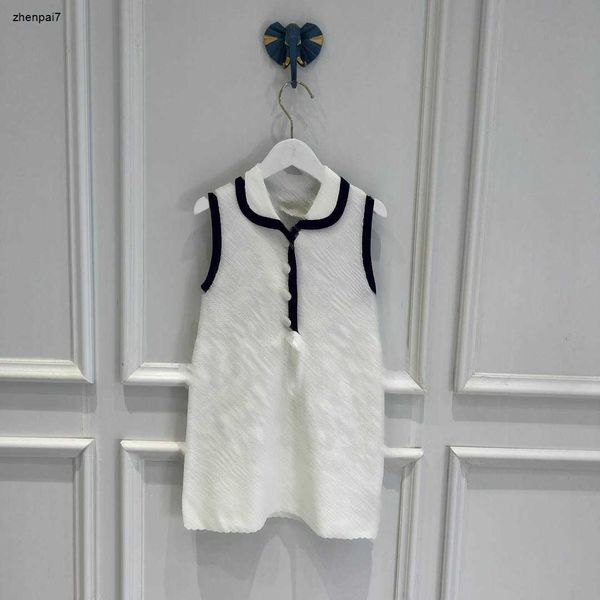 Top Baby Jirt Kids Designer Vêtements Hollow Ice Silk Fabric Robes de fille Taille 90-160 cm Robe de princesse Enfant Summer Frock 24MA
