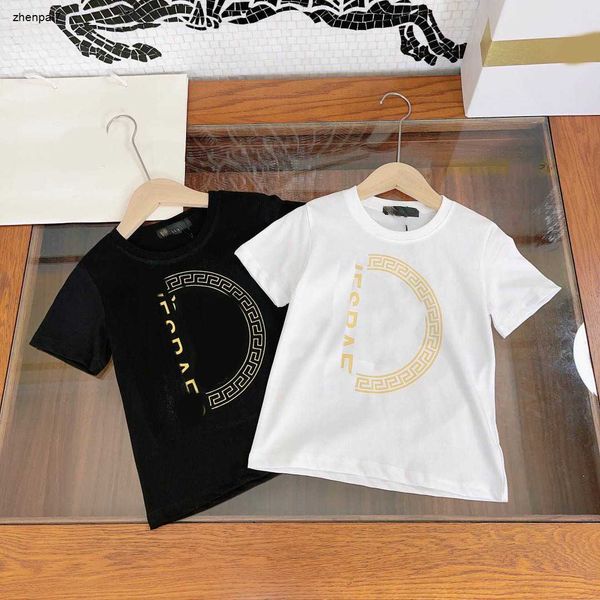 Camiseta superior Baby Gold Half Circle LOGO LOGO IMPRESIONA Camiseta Tamaño de camiseta 100-160 CM Diseñador de diseño