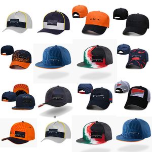 Top Ball Formula 1 Racing Caps Team Flat Brim Hat Designer Casquette Caps Summer Classic Sport Designer Casquettes de broderie Mode extérieure réglable Snapback Chapeaux