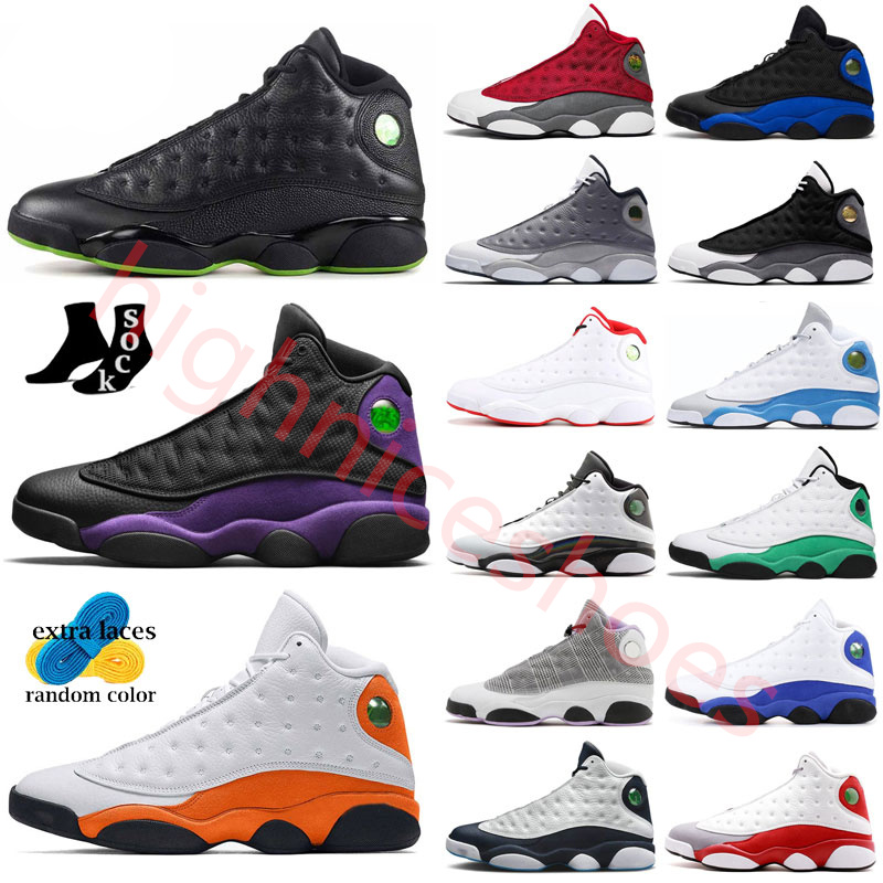 TOP Basketball Shoes Retros Trainers Wheat Sneakers Hyper Royal Red Flint Lucky Green Court Purple Black Cat 13S Starfish Chicago Altitude Jumpman 13