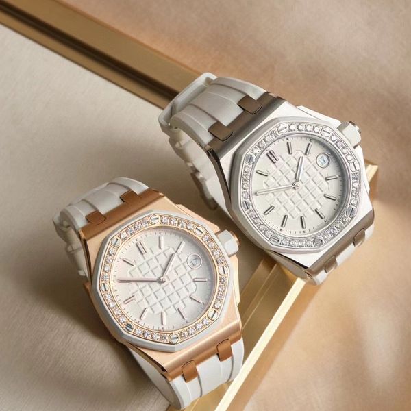 Top meilleures ventes classique Super montre usine dames montre de luxe concepteur 37MM montres mouvement à Quartz bracelet en caoutchouc montre-bracelet