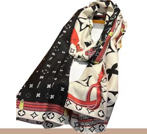 Top zwart-wit ontwerpers letter gedrukt imitatie zijden sjaal hoofdband voor damesmode lange handvat tas sjaal Parijs schouderbagage hoofdband sjaal sjaals
