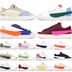 Top Blazers Low 77 Jumbos Casual Chaussures Hommes Femmes Cuir Designer Voile Albâtre Célestine Bleu Incompatibilité Betterave Foncé Extérieur Baskets Plates Taille 36-45