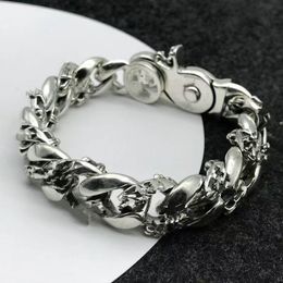 Top armbanden ontwerper voor titanium stalen ketting armbanden 18 cm 20 cm 22 cm mannen armbandbrief charmes sieraden mode geen doos