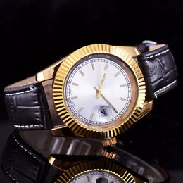 relogio masculino heren horloges Luxe jurk ontwerper mode zwarte wijzerplaat kalender gouden armband vouwsluiting meester mannelijke 2021 geschenken koppels