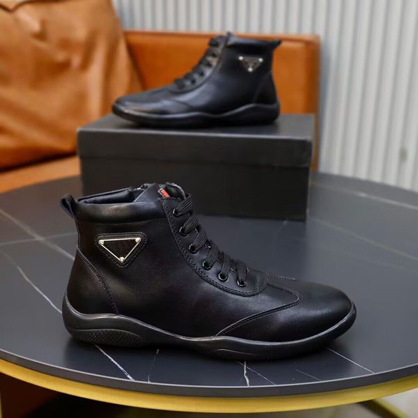 Top Brand America's Cup Baskets Chaussures Blanc Noir Cuir Casual Marche Zip Confort Moto Botte En Gros Chaussures EU38-46