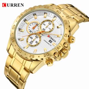 Topmerk Curren Heren Horloges Luxe Waterdichte Sport Heren Horloge Rvs Fashion Casual Polshorloge Mannelijke Reloj Hombre 210517