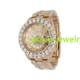 Topmerk op maat ontworpen heren vrouw luxe handset Iced Out Diamond Watch roestvrijstalen Moissanite horloge