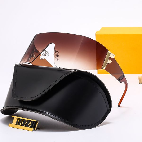 Las mejores marcas de gafas de sol de diseñador gafas de fábrica Gafas de moda de alta calidad Protección para todos los ojos Gafas de sol tipo máscara Ajuste Protección para los ojos