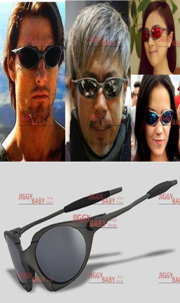 Lunettes de soleil de créateur de marque supérieure Polarisée X Metal Sport Aluminium Ruby Red Men Femmes Rouding Driving Cold Color Mirror Lens High Quality1053861