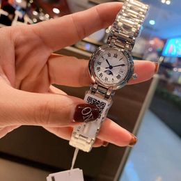 Topmerk designer polshorloges Diamond Lady Horloges voor Dames Valentijnsdag Kerstmis Moederdag Cadeau Roestvrij stalen band Fancy Box