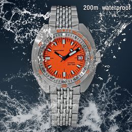 Top Brand Diver Watch Men SUB300T Automático Mecánico Zafiro Cristal Luminoso Fecha 200m Gire Pulsera Seestern Reloj de pulsera Retro 231226