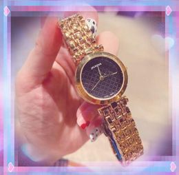 Montres d'horloge de mode de marque supérieure or rose argent femmes trois points petit cadran complet en acier inoxydable fin batterie à quartz montre-bracelet Moonwatch ensemble horloge table