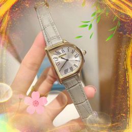 Marca de topo moda feminina relógio relógios vestido couro genuíno pequeno tanque romano dial legal senhoras movimento quartzo analógico casual corrente pulseira relógio montre homme