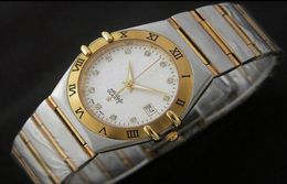 Top Brand Gold Silver Modern Women Médies Regardez Luxury Sapphire Diamond Fashion Fashion Quartz Man Mens Wristwatch For Men Lady Gril 4131151