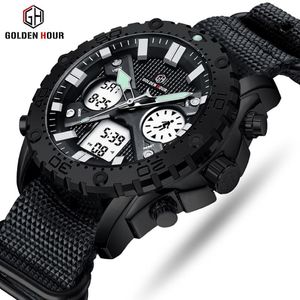Top Brand Goldenhour Men Watch Men Digital Quartz Sport Watch Relogio Hombre Military Imperproof Wrist Watch Relogie Masculino198p