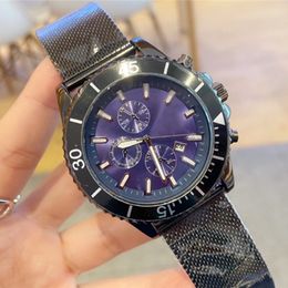 Top marque de haute qualité patron montres pour hommes mouvement à quartz en acier inoxydable bracelet en maille montres de créateur étanche montre de luxe237D