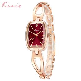 Top marque Kimio mode femmes montres cadran carré robe dames Bracelet montre-Bracelet horloge à Quartz Relogio Feminino femme boîte-cadeau Y3187