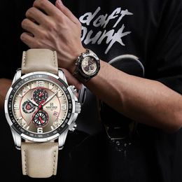 Top marque de luxe NAVIFORCE 100% montre de mode originale pour hommes multifonction Sport étanche homme montres à Quartz horloge 240129