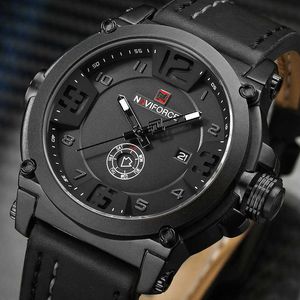 Top marque de luxe NAVIFORCE hommes montres de sport hommes armée militaire en cuir montre à Quartz mâle étanche horloge Relogio Masculin185w