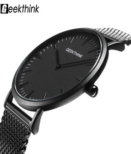 Top Brand Luxury Quartz Watch Men Men décontracté noir Japon Quartzwatch en acier inoxydable Face en bois ultra mince Male Relogio Nouveau S95847571