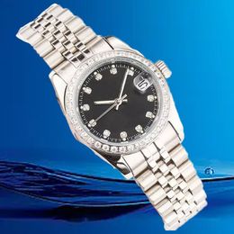 Topmerk luxe dameshorloges Kristal diamantkwaliteit dameshorloge met strass roestvrijstalen polshorloge waterdicht aaa automatische mechanische herenhorloges