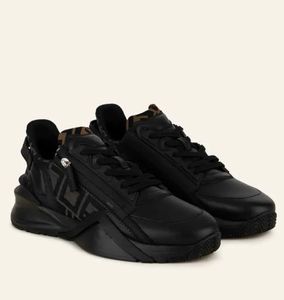 Top Merk Mannen Nieuwe FLOW Sneakers Schoenen Mesh Ademend Man Rits Skateboard Wandelen Rubber Nappa Stof Dikke Rubberen Zool Trainers EU38-46 Originele Doos