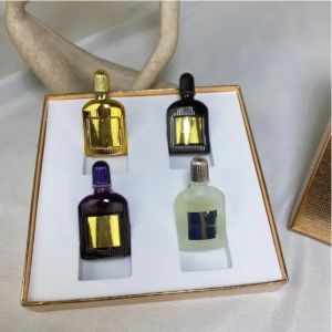 Ensembles de parfum Top Brand Men Parfum 4x10ml orchidée noire vétiver gris bouteille violet doré velours orchidée parfum longue durée kit 4 en 1 de la plus haute qualité