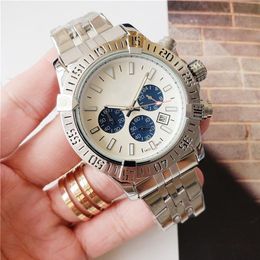 Мужские часы ведущего бренда из нержавеющей стали, кварцевые часы с хронографом для мужчин, многофункциональные высококачественные дизайнерские водонепроницаемые часы mont259n