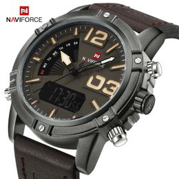 Top Brand Naviforce Mens Quartz numérique Luxury Watches Sport Military Watch Horloge Horloge décontractée Relogio Masculino 240419
