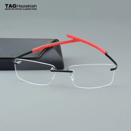 Top Brand Lunes optiques Frame Man Myopia Computer Sports Eyeglass Ultralight Movement Eye Lune pour hommes Spectacles Th0382 240411