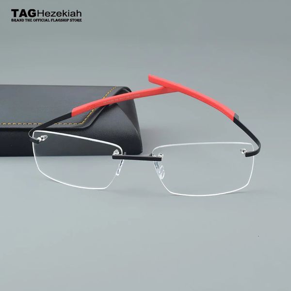 Top Brand Lunes Optical Frame Man Myopia Computer Sports Eyeglass Ultralight Movement Eye Lune pour hommes Spectacles Th0382 240415