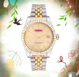Topmerk populaire mode heren automatische datum coole horloges 40 mm Iced Out Japan quartz uurwerk roestvrij stalen klok drie steken heren super horloge Montre de luxe geschenken