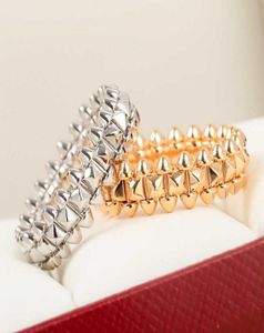 Top Brand Pure 925 Sterling Silver Jewelry Women Men Punk Rings Silver Rock Hiphop Rings Rings Betrokkenheid Geometrische ringen9584446